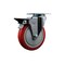 Service Caster 5'' Red Poly Wheel Swivel Top Plate Caster with Posi Brake SCC-20S514-PPUB-RED-PLB - alternate 1